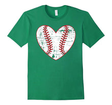 Baseball Distressed Heart T-Shirt Softball Mom Sports Gift