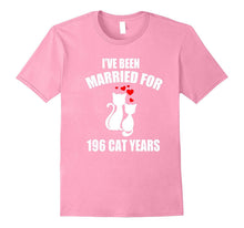 45th Wedding Anniversary T-Shirt 196 Cat Years Gift