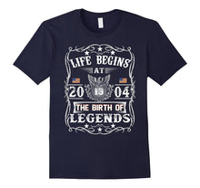 Life Begin at 13th T-Shirt Born in 2004 Birthday Gift Tee