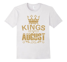 Kings Are Born in August T-Shirt Birthday Gift Vintage Tee