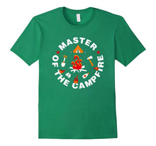 Master of the Campfire T-Shirt Funny Dad Mom Son Camping Tee
