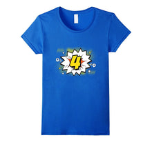 4th Birthday T-Shirt Boy Girl Comics 4 Party Fun Cartoon Tee