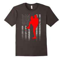 Baseball Pitcher Flag T-Shirt - Pitcher on American Flag Tee