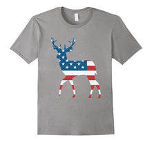 Deer Antlers American Flag USA Hunting Fishing T Shirt