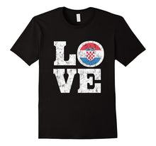 Croatia Love T-Shirt Croatian Flag Distressed Tee