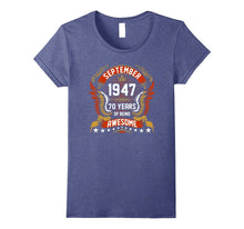 September 1947 70th Birthday 70 Years Old Gift T-Shirt