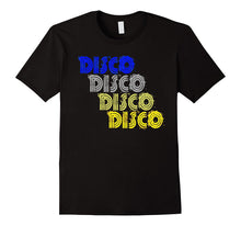 Disco 1970s Style Repeat Tshirt Vintage Retro Neon Light Tee