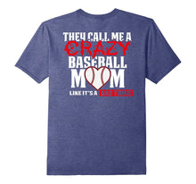 Funny Baseball Mom T Shirt   They Call Me Crazy Red