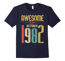 Awesome Since October 1982 T-Shirt Funny 35th Birthday Tee