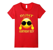 Aunt of the Birthday Boy Cool Emoji T-Shirt Gift for Aunt