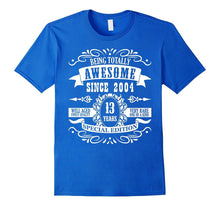 13th Birthday Gift T-Shirt Awesome Since 2004 Tee 13 Yr Olds