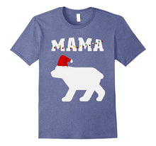 Mama Bear With Santa Hat Christmas Pajama Matching T-Shirt