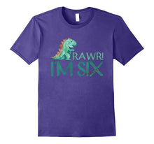 6th Birthday Dinosaur Tshirt Age 6 Year Old Boy Girl Shirt