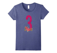 3rd Birthday Shirt Gift Gold Girls Daughter Pink 3 Three