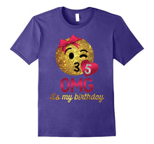 OMG It's My Birthday Emoji Shirt - Girls 5th Birthday Shirt