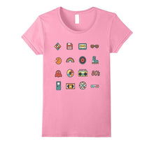 I Love 80's With Boombox, Cassette and Floppy Disk Tee Shirt