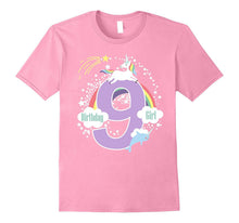 Birthday Girl 9 Shirt Unicorn Rainbow Emoji Shirt 9th Top