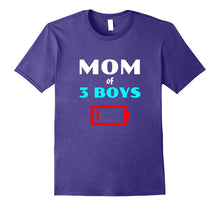 Mom of Three Boys Funny T-Shirt for Mothers With 3 Sons