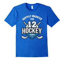 12th Wedding Anniversary T-Shirt Hockey Couple Gift Tee
