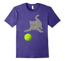 Little Kitten Playing With a Tennis Ball Tshirt Kitty Cat