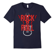 Rock and Roll Guitar T Shirt Distressed Vintage Look