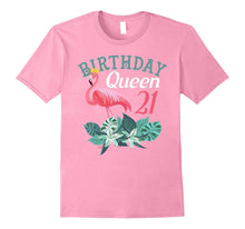 21st Birthday Queen Pink Flamingo Fancy Birthday T-Shirts