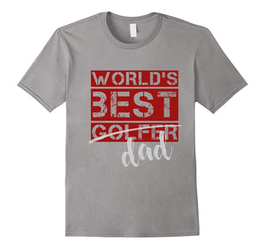 "World's Best Golfer Dad" Father's Day Golf T-Shirt - Dark