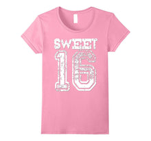 16th Birthday Shirt Gift Sweet Sixteen 16 Cracked Grunge
