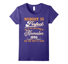 Nobody Is Perfect November 1990 T-Shirt 27th Birthday Shirt
