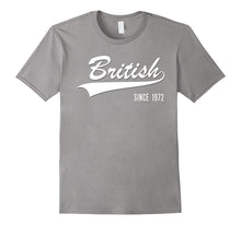 45th Birthday Gift Shirt British Since 1972 45 Years Old Tee
