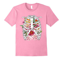 Flower Skull T-Shirt Sugar With Roses for Women Girls Mens