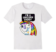 Mens Unicorn Dad T-Shirt With Rainbow - Funny Gift for Daddy