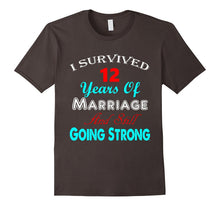 12th Wedding Anniversary Tshirt Marriage Husband Wife Couple