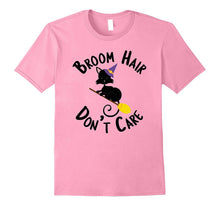 Halloween T-Shirt Messy Broom Hair Don't Care Shirt