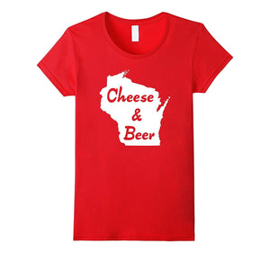 "Cheese & Beer - Wisconsin" Old Fashion Wisco Brew T-Shirt