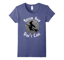 Halloween T-Shirt Messy Broom Hair Don't Care Shirt