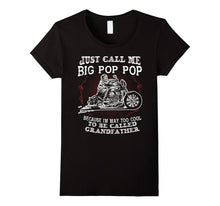 Just Call Me Pop Pop Biker Grandfather T-Shirt
