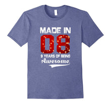 9th Birthday Gift T-Shirt Made in 2008 Awesome 9 Years Old