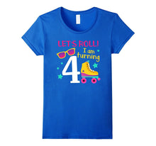 Let's Roll I'm Turning 4 T-Shirt Roller Skating Birthday