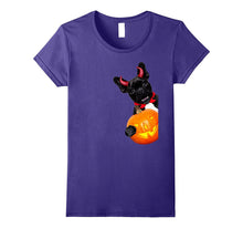 Cute Evil Dog With Pumpkin Funny Halloween T Shirt