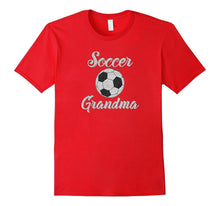 Soccer Grandma Silver Glitter Look Love Soccer Trendy Tee