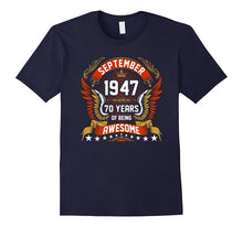 September 1947 70th Birthday 70 Years Old Gift T-Shirt