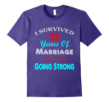 12th Wedding Anniversary Tshirt Marriage Husband Wife Couple