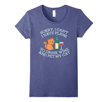 Funny Sorry Drink Wine Pet Cat T-Shirt for Cat Ladies
