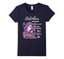 October Woman the Soul of a Mermaid Shirt Best Birthday Gift