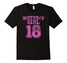18th Birthday Sports Jersey T Shirt - 18 Year Old Girl Pink