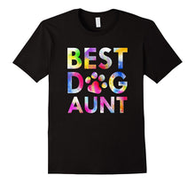 Best Dog Aunt T-Shirt Attractive Watercolor Paint Art Paws