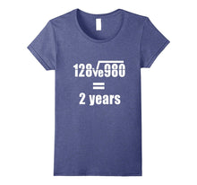 2nd Wedding Anniversary T-Shirt Math Equation Gift Shirt