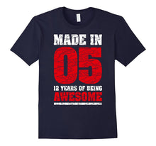 12th Birthday Gift T-Shirt Made in 05 Cute 12 Yrs Old Gift