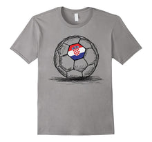 Croatia Croatian Hrvatska Flag Design on Soccer Ball T-Shirt